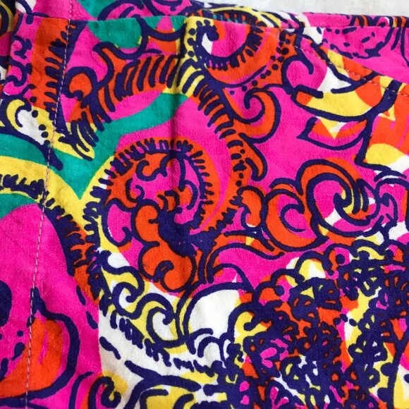 Lilly Pulitzer The Callahan Short Women's Size 4 Textured Paisley Print Cotton - Picture 10 of 11